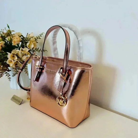 Michael Kors XS Jet Set Travel Carryall Top Zip Tote Primrose - Picture 2 of 11